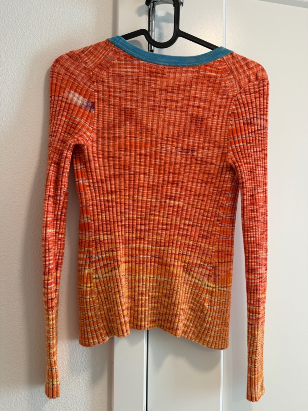 Orange Ribbed Cardigan - Picture 3 of 5